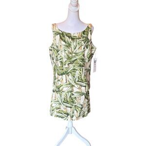 Ultra Dress New York Two Piece Skirt And Top Set Bamboo Leaf Print Womens 18 NEW